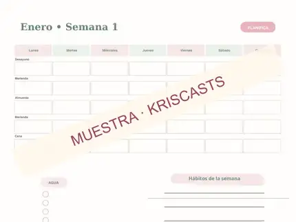 Página real de planificación semanal de comidas